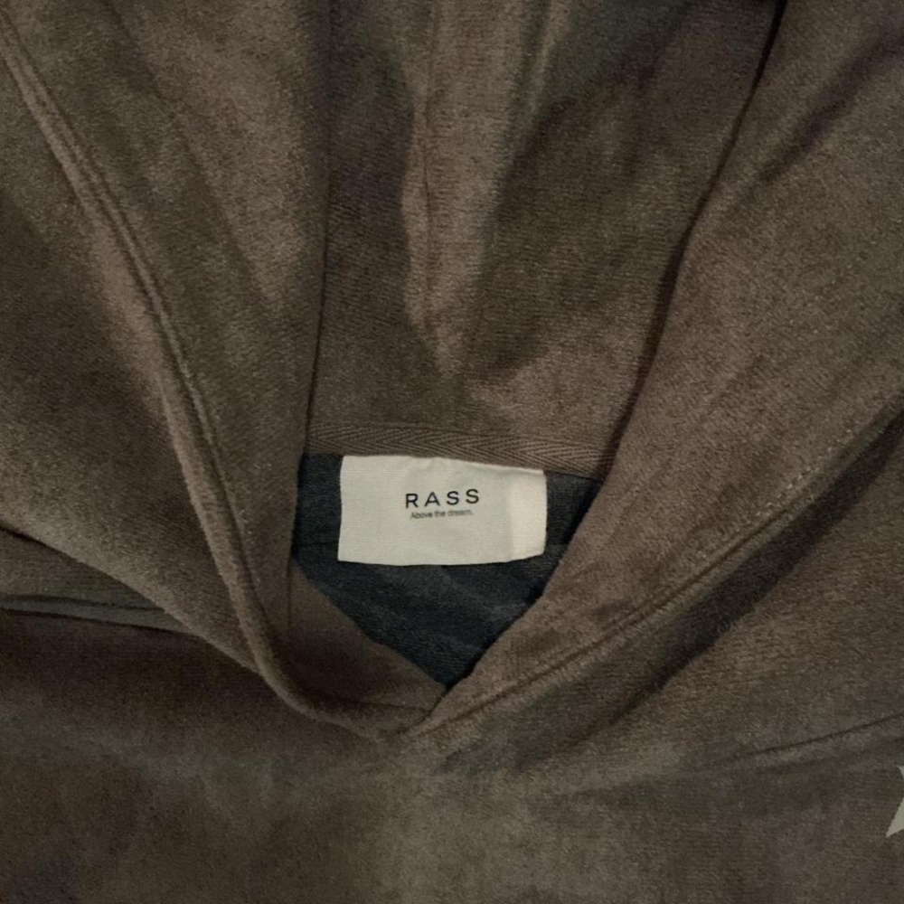 Vintage Rass above the dream Brown and tan suede heavy hoodie - Picture 4 of 4